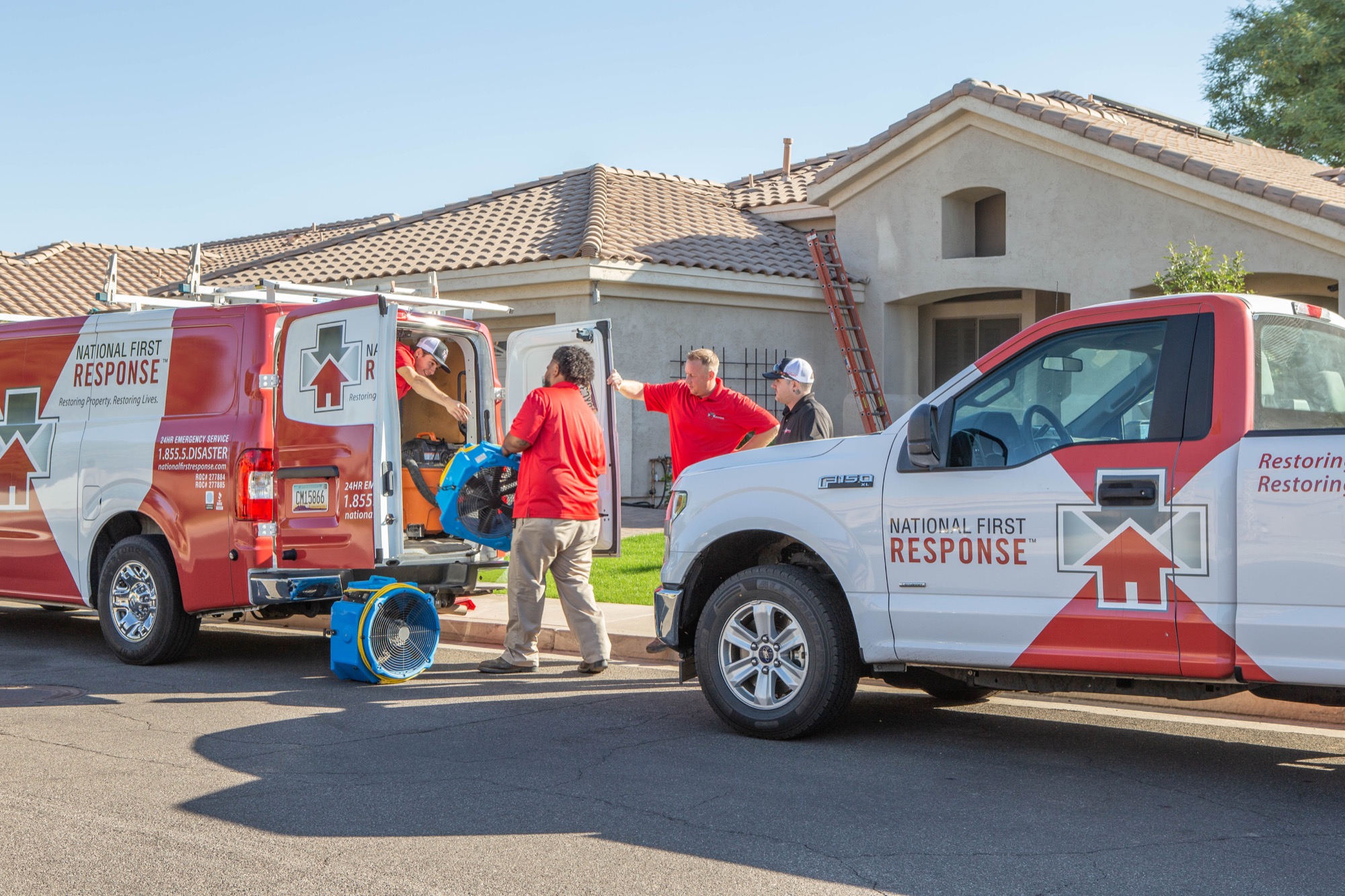 NFR emergency response crew unloading equipment
