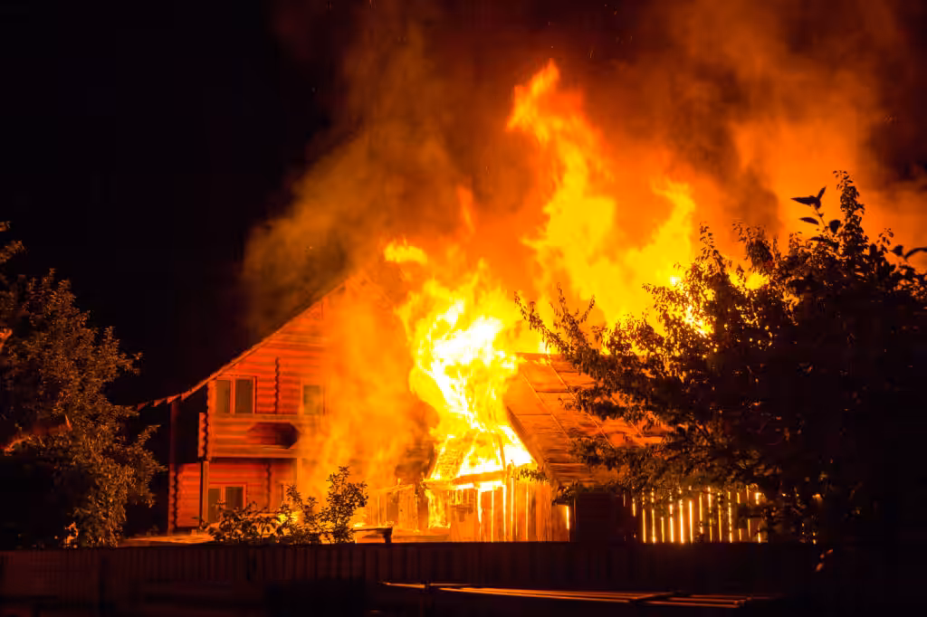 Fire damage restoration costs for a home with severe structural fire damage